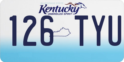 KY license plate 126TYU