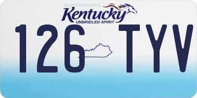 KY license plate 126TYV