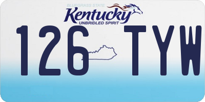 KY license plate 126TYW