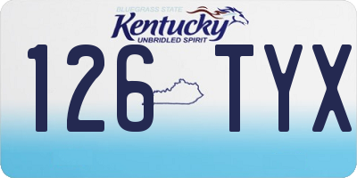 KY license plate 126TYX