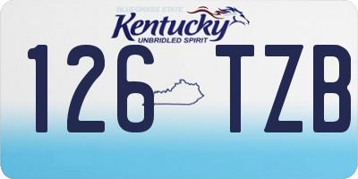 KY license plate 126TZB