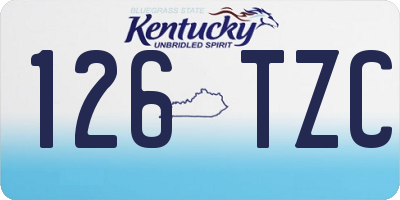 KY license plate 126TZC