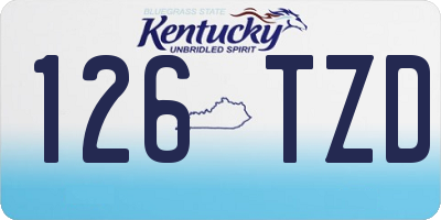 KY license plate 126TZD