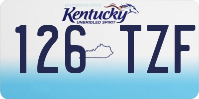 KY license plate 126TZF