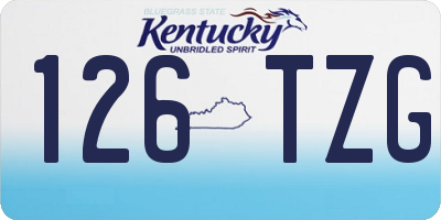 KY license plate 126TZG