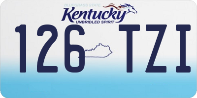 KY license plate 126TZI