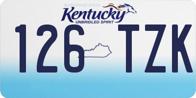 KY license plate 126TZK