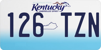 KY license plate 126TZN
