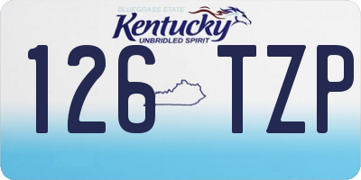 KY license plate 126TZP