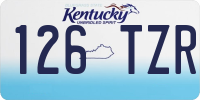 KY license plate 126TZR
