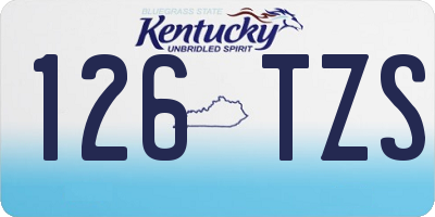 KY license plate 126TZS