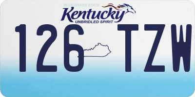 KY license plate 126TZW