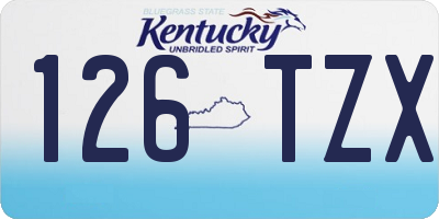 KY license plate 126TZX