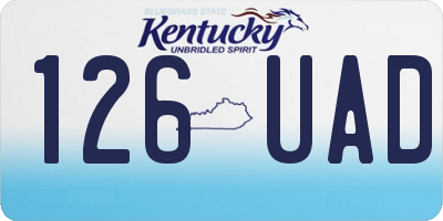KY license plate 126UAD