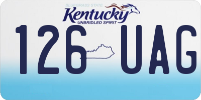 KY license plate 126UAG