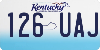 KY license plate 126UAJ