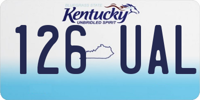 KY license plate 126UAL