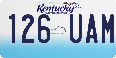 KY license plate 126UAM