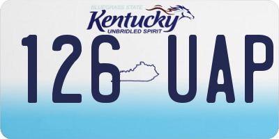 KY license plate 126UAP