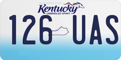 KY license plate 126UAS