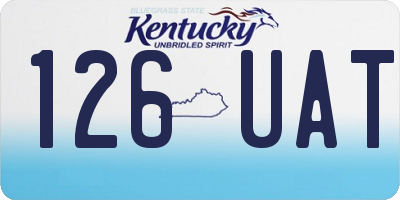 KY license plate 126UAT