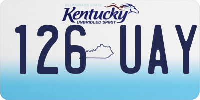 KY license plate 126UAY