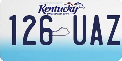 KY license plate 126UAZ