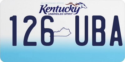 KY license plate 126UBA