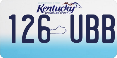 KY license plate 126UBB