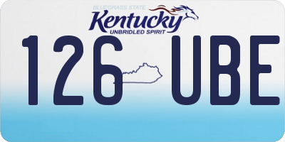 KY license plate 126UBE