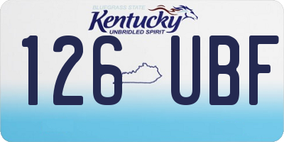 KY license plate 126UBF