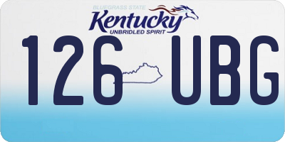 KY license plate 126UBG