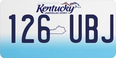 KY license plate 126UBJ