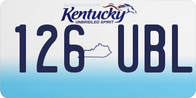 KY license plate 126UBL