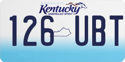 KY license plate 126UBT