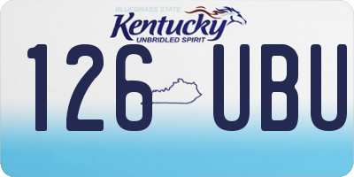 KY license plate 126UBU