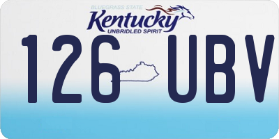 KY license plate 126UBV