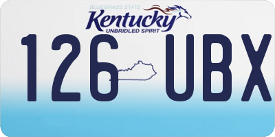 KY license plate 126UBX