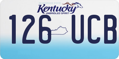 KY license plate 126UCB