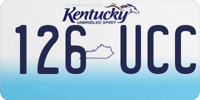KY license plate 126UCC