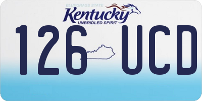 KY license plate 126UCD