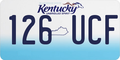 KY license plate 126UCF
