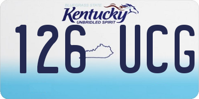KY license plate 126UCG