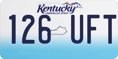 KY license plate 126UFT