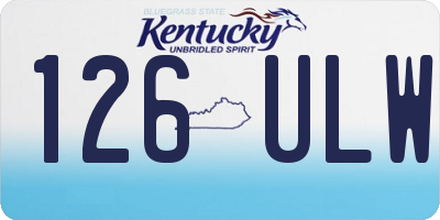 KY license plate 126ULW