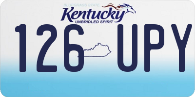KY license plate 126UPY