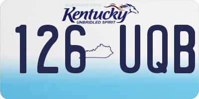 KY license plate 126UQB