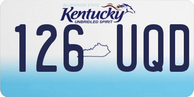 KY license plate 126UQD