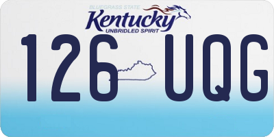 KY license plate 126UQG