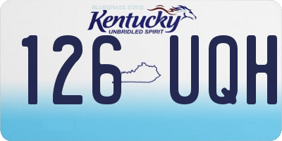 KY license plate 126UQH